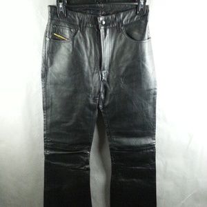 Men’s Diesel Jeans 100% Leather Black Pants 26X29